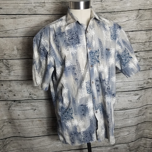 Moda Campia Moda Hawaiian Shirt Size Large.Pit to pit approx:  24.5 inches Ri - Picture 1 of 7